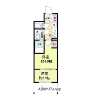 Metrosa谷町六丁目North【6階】の間取り
