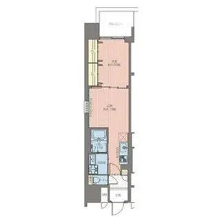 レオングラン本町橋【7階】の間取り