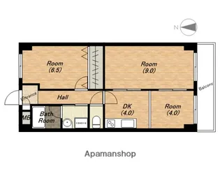 日生ロイヤル高津【8階】の間取り