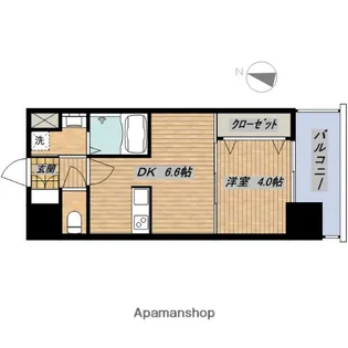 W.O.B.KYOBASHI【2階】の間取り