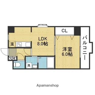 エクセル天王寺【705号室】の間取り