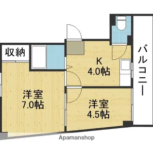 丸善シティハイツ上六【602号室】の間取り