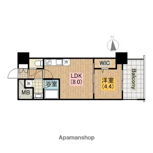 アーバネックス真田山【14階】の間取り