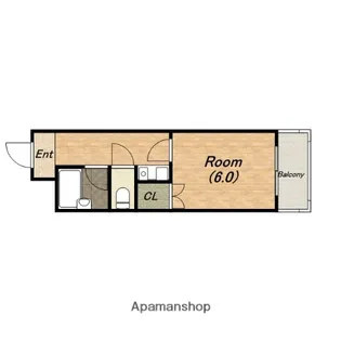 ルームドワン【504号室】の間取り
