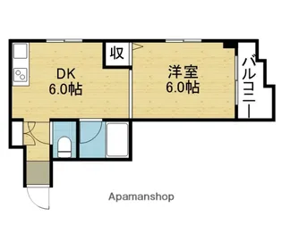 夕陽丘フォスフォルス【2階】の間取り