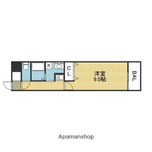 リバーライズ谷町4【301号室】の間取り