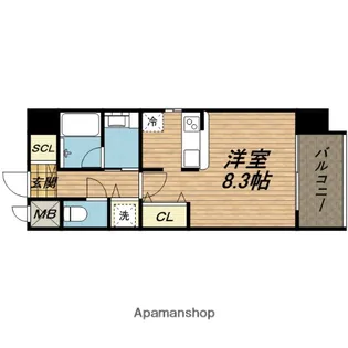 スプランディッド野江【4階】の間取り