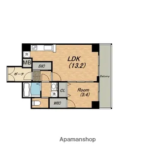 REIOS谷町【8階】の間取り