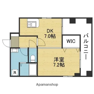 アビタシオン島之内【7階】の間取り