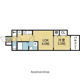 リアライズ南巽【8階】の間取り