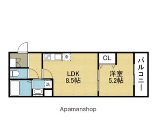 アート北巽【2階】の間取り