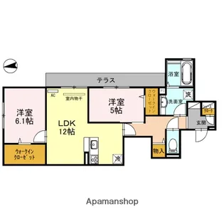 アンフェルム【102号室】の間取り