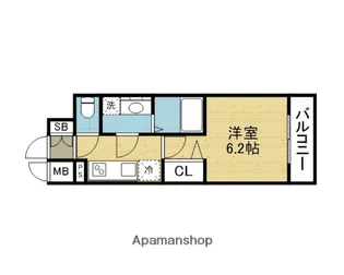 エスリード大阪CENTRAL AVENUE【0803号室】の間取り