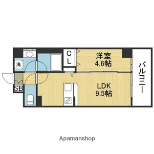 Fuku島之内【9階】の間取り