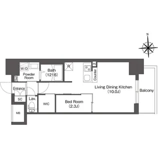 コンフォリア・リヴ北浜平野町【0501号室】の間取り