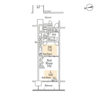 ロイヤルパークスなんば【0805号室】の間取り