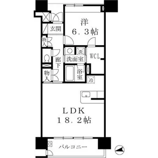 ロイヤルパークスなんば【0808号室】の間取り