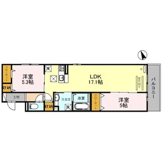 ロイヤルコート【1階】の間取り