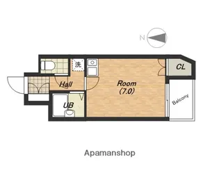 グローリ上汐【3階】の間取り