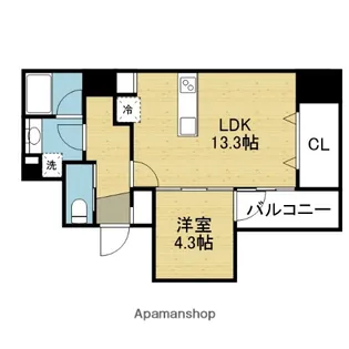 BRAVE常盤町Ⅱ【802号室】の間取り