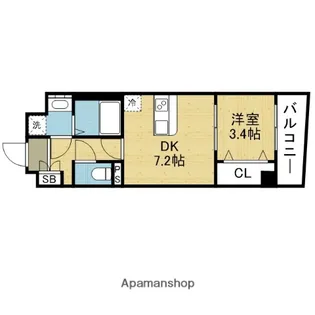 レシオス大阪城SOUTH【2階】の間取り