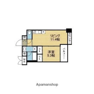 大阪府東大阪市長田中1丁目【マンション】の間取り