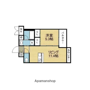 大阪府東大阪市長田中1丁目【マンション】の間取り