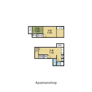 安友文化【107号室】の間取り
