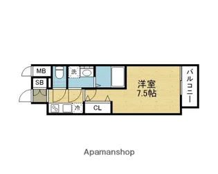 ファーストフィオーレ長田グランディール【8階】の間取り