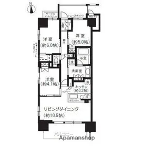 ブランズ天王寺勝山【1301号室】の間取り