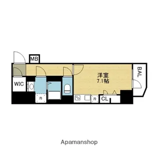 Metrosa谷町六丁目South【5階】の間取り