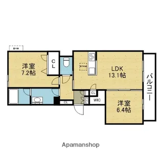 ラ イースト【1階】の間取り