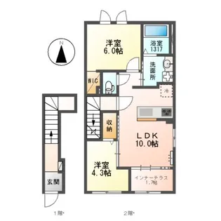 メゾン・ド・ヴェルデ若江【2階】の間取り