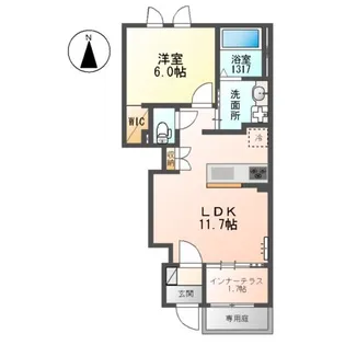 メゾン・ド・ヴェルデ若江【1階】の間取り
