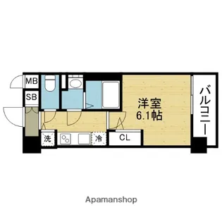 エスリード大阪平野プライム【6階】の間取り
