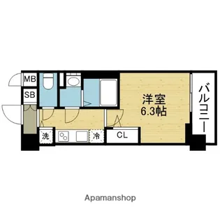 エスリード大阪平野プライム【3階】の間取り