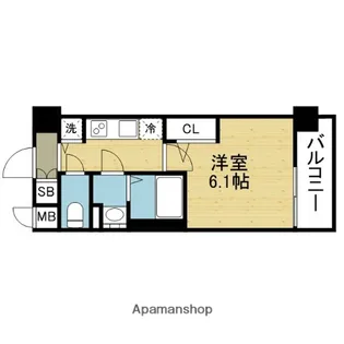 エスリード大阪平野プライム【6階】の間取り