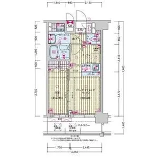 プレサンス鶴橋トレヴィエ【9階】の間取り