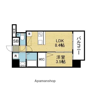 LUXE玉造南【2階】の間取り