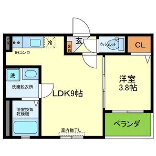 1LDKの間取り画像