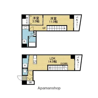プレミアム長瀬駅前【3階】の間取り