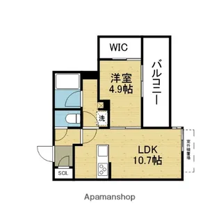 シャーメゾングランベアー【402号室】の間取り