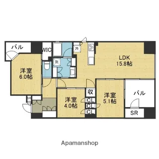 リバーガーデン四天王寺【11階】の間取り