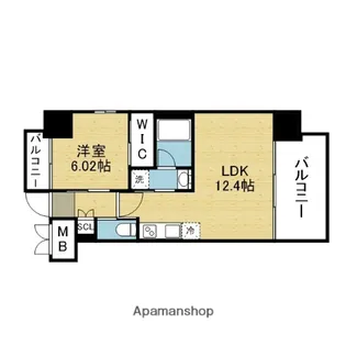プレジオ森河内ASIAN【7階】の間取り