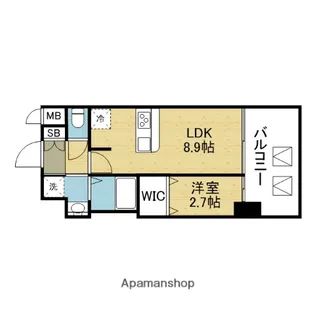 1LDKの間取り画像