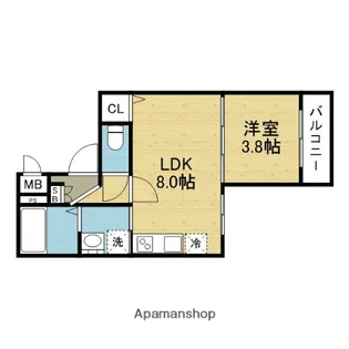 SAKURA RIVER【3階】の間取り