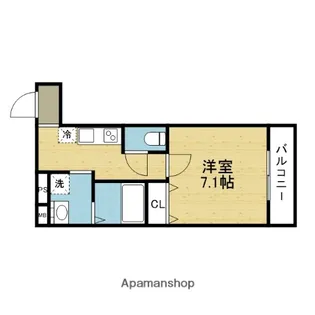 1Kの間取り画像