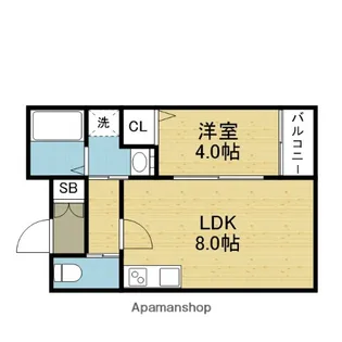 H−MAISON巽中【3階】の間取り