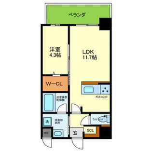 ブループラス針中野【205号室号室】の間取り