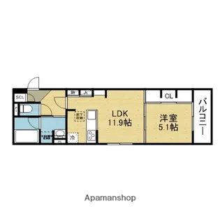 (仮称)D-ROOM東成区東中本3丁目PJ【1階】の間取り